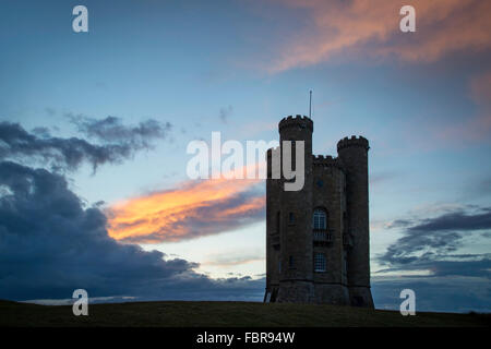 The Broadway Tower, Broadway, the Cotswolds, Worcestershire, England Stock Photo