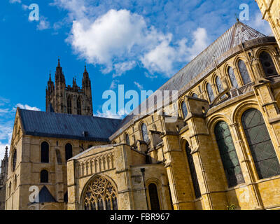 Exterior of Cathedral and Metropolitical Church of Christ at Canterbury Kent UK  the Cathedral of the Archbishop of Canterbury Stock Photo