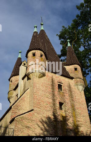 Historic FÜNFGRATTURM tower in Augsburg, Bavaria, region Swabia, Germany Stock Photo