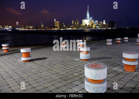 Waterfront at Hoboken Train Terminal, Hoboken, New Jersey, USA Stock Photo