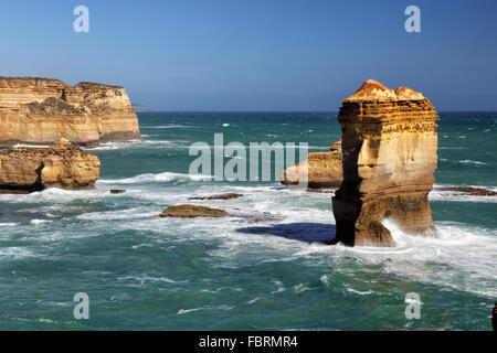 Rock formations at Loch Ard Gorge in the Port Campbell National Park at the Great Ocean Road in Victoria, Australia. Stock Photo