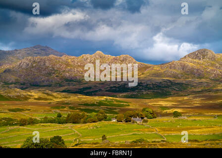 Stormy sky over the eastern end of Eskdale a glacial valley in the western Lake District National Park Cumbria England UK Stock Photo