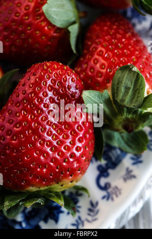 Ripe strawberry closeup Stock Photo
