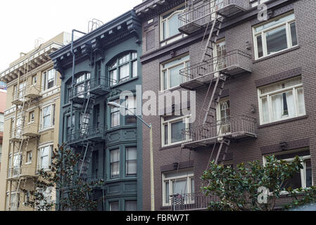Apartment blocks in San Francisco Stock Photo
