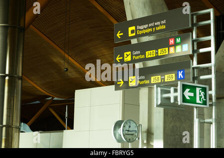 Adolfo Suárez Madrid–Barajas Airport. Terminal 4 departures area. Madrid. Spain, Europe
