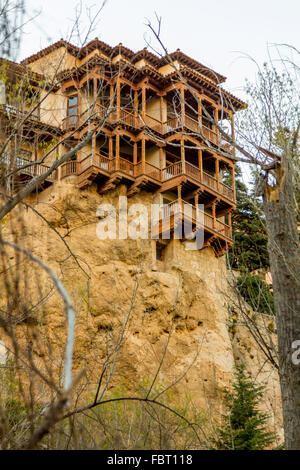 Famous hanging houses of Cuenca in Spain Stock Photo