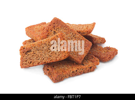 Rye crackers stick snack isolated on white background Stock Photo