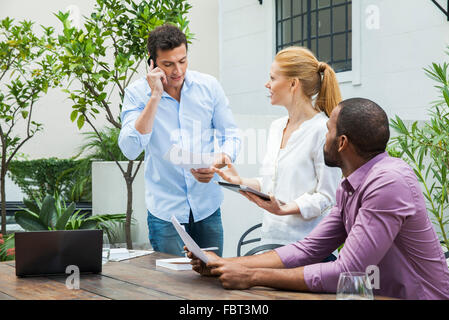 Business team collaborating Stock Photo