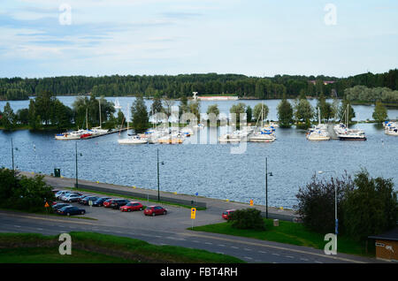 View of the harbor of Lappeenranta, from the fortress Linnoitus. Lappeenranta. South Karelia. Finland. Europe Stock Photo