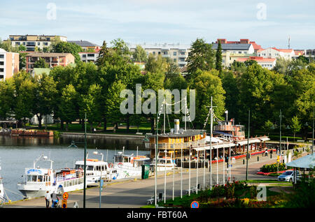 View of the harbor of Lappeenranta, from the fortress Linnoitus. Lappeenranta. South Karelia. Finland. Europe Stock Photo