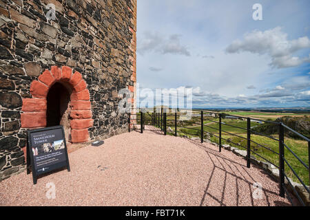View south to the Border from Smailholm Tower, Scottish Borders, Scotland, UK Stock Photo