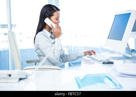 Businesswoman having phone call