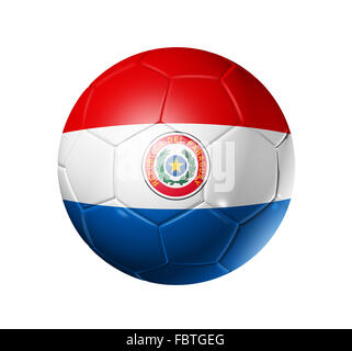 Soccer football ball with Paraguay flag Stock Photo