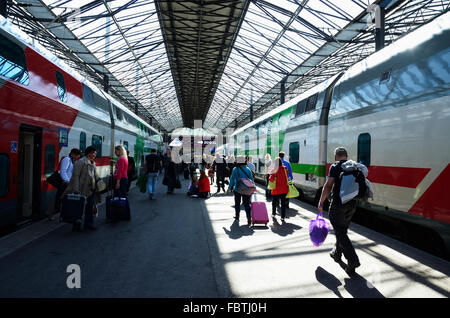 Helsinki Central railway station. Helsinki, Uusimaa. Finland Stock Photo