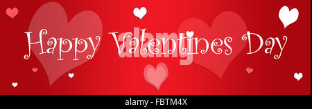happy valentines day web banner february Stock Photo