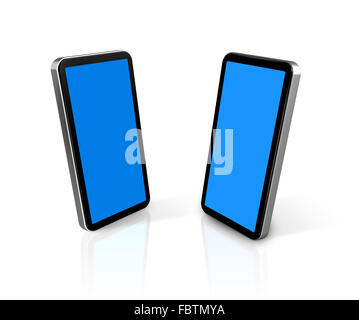 two mobile phones Stock Photo