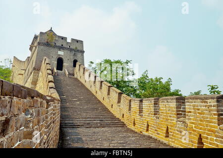 Section of The Great Wall in mutianyu site Stock Photo