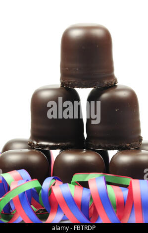 chocolate-coated marshmallow treats Stock Photo