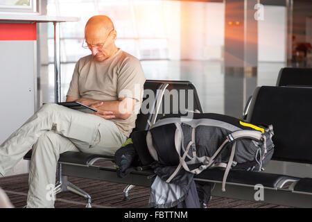 Waiting for boarding Stock Photo