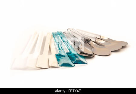 a collection of white silicone tools for cooking food in the kitchen. top  view. flat styling. beige background. 12876576 Stock Photo at Vecteezy