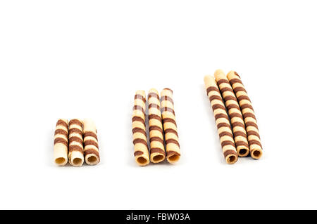 Wafer sticks isolated on white background Stock Photo