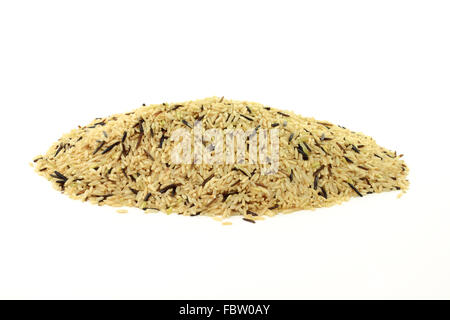 Pile Brown and Wild Rice. Stock Photo