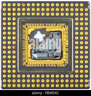 Broken Central Processor Unit Stock Photo