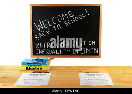 Welcome Back to School - Math Class Stock Photo