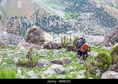 Trekking in Himalaya Stock Photo
