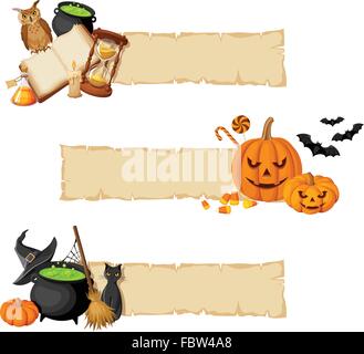 Halloween magic web banners. Vector eps-10. Stock Vector