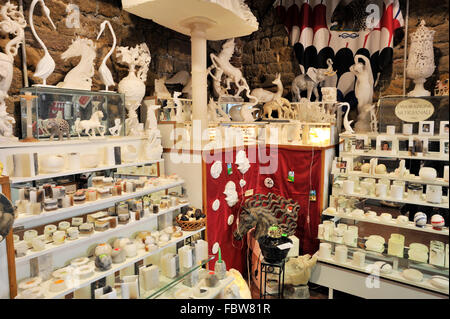 Alabaster shop, Volterra, Tuscany, Italy Stock Photo