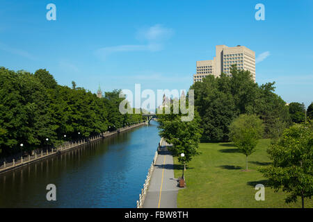 The Rideau Canal in Ottawa, Canada Stock Photo