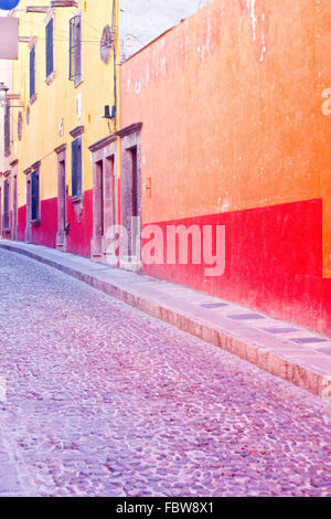 Colorful Streets in San Miguel de Allende Stock Photo