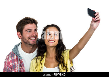 Happy couple taking selfie Stock Photo