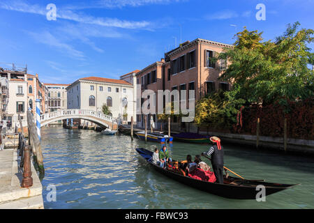 Gondola tour in Venice, Italy Stock Photo