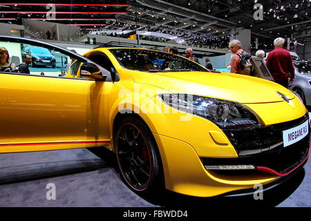 Renault megane RS yellow Stock Photo