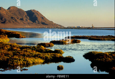 Almadraba de Montelba.saltworks.Cabo de Gata-Nijar Natural Park. Biosphere Reserve, Almeria province, Andalucia, Spain Stock Photo