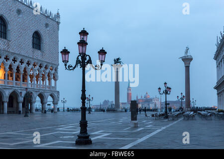 Piazzetta, National Library of St Marks and the Doge's Palace, Venice, Italy Stock Photo