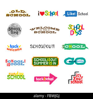 Label - School Icons Stock Photo