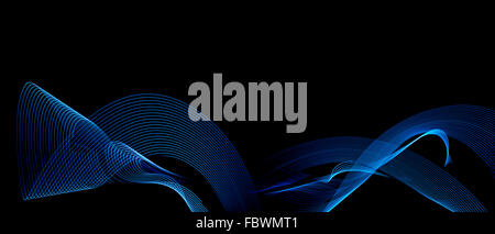abstract patterns made with lights being waved around in the dark Stock Photo