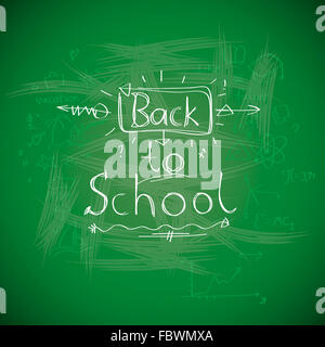 Back to school, chalkwriting on blackboard Stock Photo