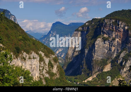 Suganertal im Trentino - Valsugana valley in Trentino Stock Photo