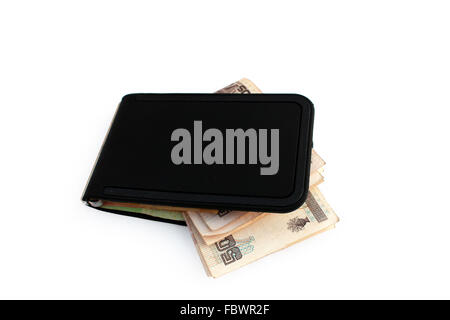 Wallet with Mexican Currency Stock Photo