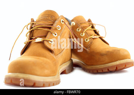 Timberland boots Stock Photo