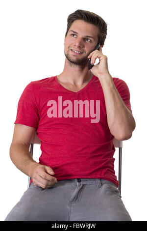 Student talking on phone Stock Photo
