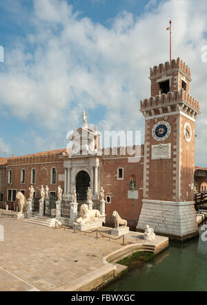 The Porta Magna at the Venetian Arsenal, Venice, Italy Stock Photo