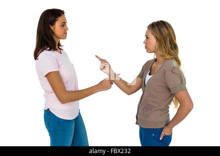 Two girls arguing Stock Photo