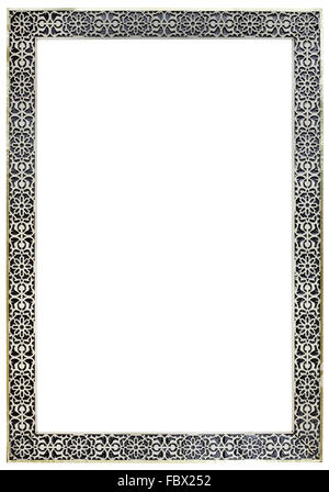 Moroccan Pewter Mirror Frame Stock Photo