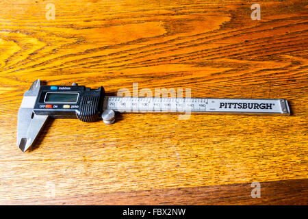 A digital Machinists Caliper Stock Photo