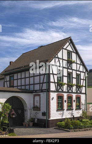 Half-timbered house in Goessitz/Thuringia Stock Photo